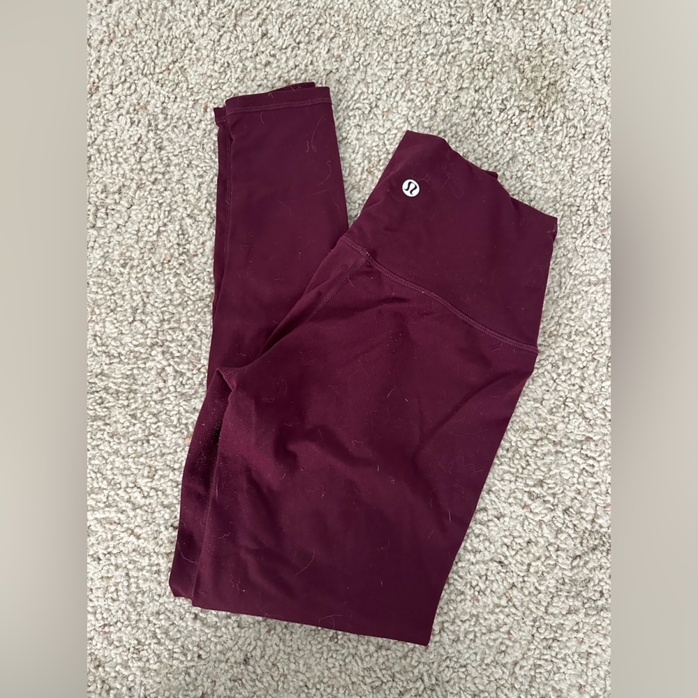 Maroon Lululemon Leggings